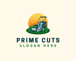 Lawn Grass Mower logo design