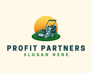 Lawn Grass Mower logo design