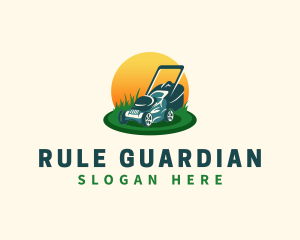 Lawn Grass Mower logo design