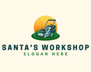 Lawn Grass Mower logo design