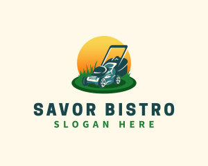 Lawn Grass Mower logo design