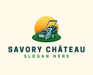 Lawn Grass Mower logo design