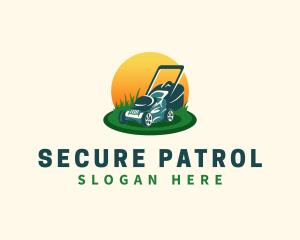 Lawn Grass Mower logo design