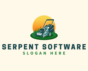 Lawn Grass Mower logo design