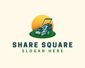 Lawn Grass Mower logo design