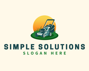 Lawn Grass Mower logo design