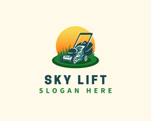 Lawn Grass Mower logo design