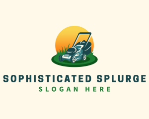 Lawn Grass Mower logo design