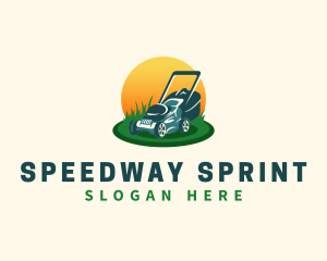 Lawn Grass Mower logo design