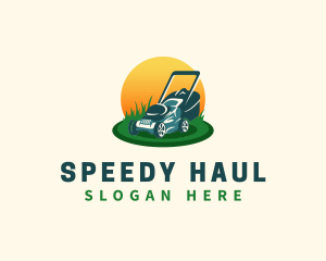 Lawn Grass Mower logo design