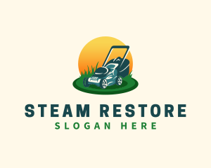 Lawn Grass Mower logo design