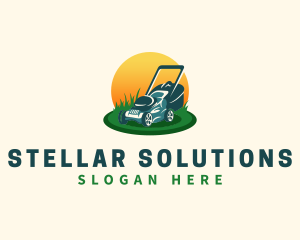 Lawn Grass Mower logo design