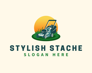 Lawn Grass Mower logo design