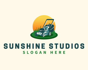 Lawn Grass Mower logo design