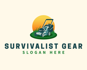 Lawn Grass Mower logo design