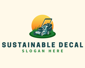 Lawn Grass Mower logo design