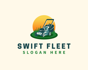 Lawn Grass Mower logo design