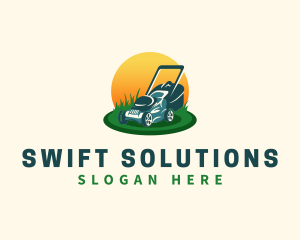 Lawn Grass Mower logo design