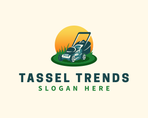 Lawn Grass Mower logo design