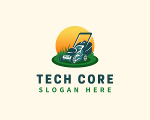 Lawn Grass Mower logo design