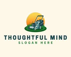 Lawn Grass Mower logo design