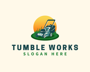 Lawn Grass Mower logo design