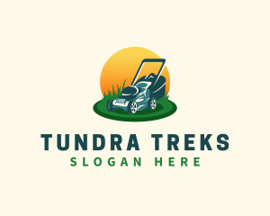 Lawn Grass Mower logo design