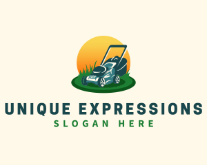 Lawn Grass Mower logo design