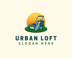 Lawn Grass Mower logo design