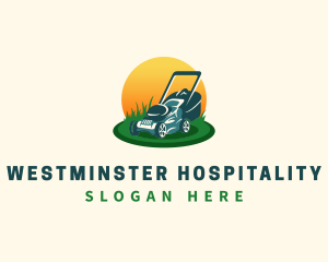 Lawn Grass Mower logo design