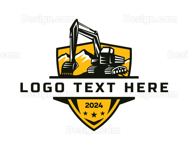 Demolition Industrial Excavator Logo