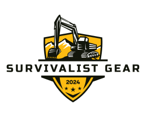 Demolition Industrial Excavator logo design