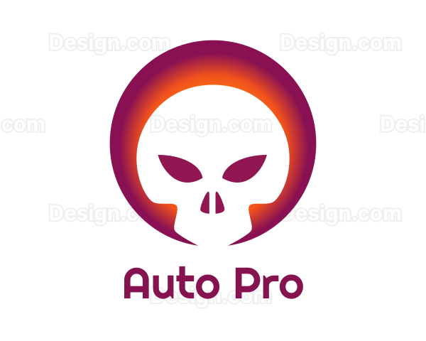 Gradient Skull Emblem Logo
