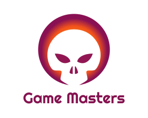 Gradient Skull Emblem logo
