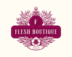 Feminine Floral Boutique logo design