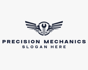 Wings Mechanic Tools logo design