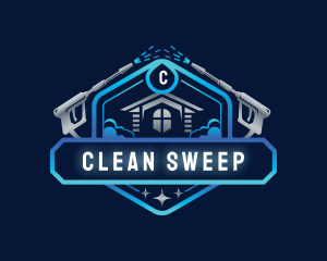 Pressure Washer Cleaning logo design