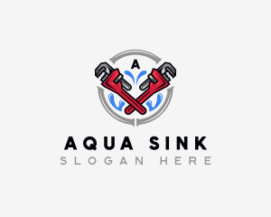 Plumbing Pipe Wrench logo design