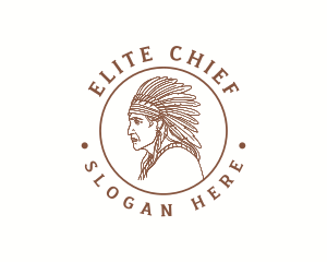 Native American Man logo design