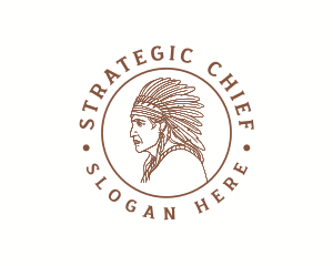 Native American Man logo design