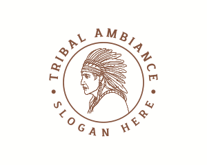 Native American Man logo design