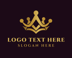 Gold Elegant Crown logo