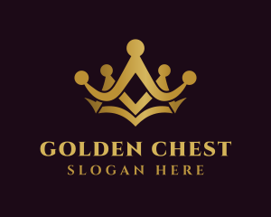 Gold Elegant Crown logo design