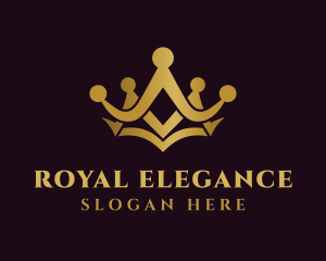 Gold Elegant Crown logo design