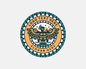 Decorative Tribal American Bird logo