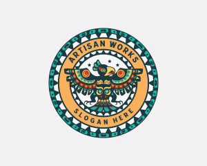 Decorative Tribal American Bird logo design