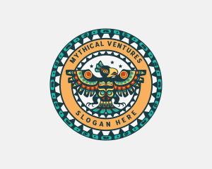 Decorative Tribal American Bird logo design