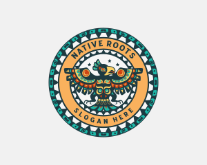 Decorative Tribal American Bird logo design