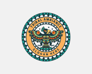 Decorative Tribal American Bird logo design