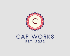 Bottle Cap Retro logo design